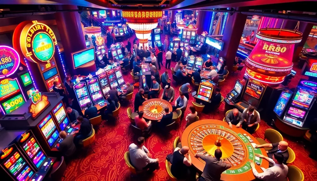rr88 đăng nhập while players enthusiastically engage at a vibrant casino table, showcasing live gaming action.